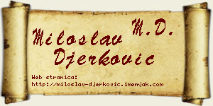 Miloslav Đerković vizit kartica